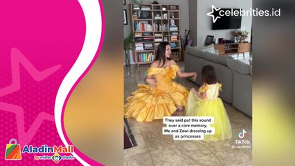 Manisnya Momen Raisa Cosplay Princess Bersama Sang Anak