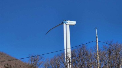 강원도 정선에서 풍력발전기 날개 추락...인명 피해 없어 / YTN