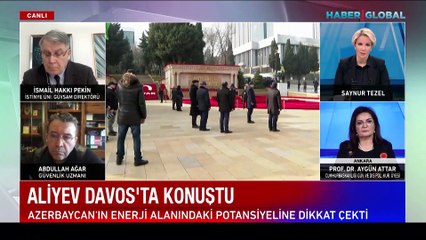 Aliyev Davos'ta konuştu: Azerbaycan'ın altyapı tesisleri daha fazla yük almaya hazır