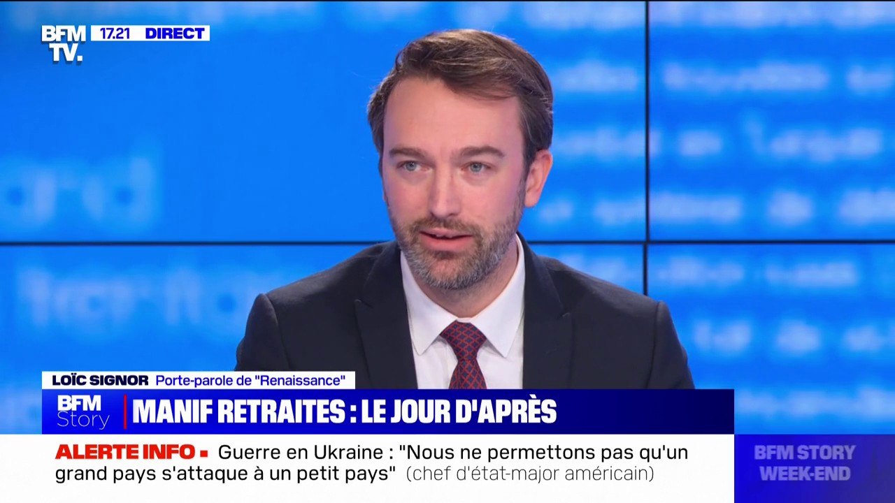 "On ne s'inquiète pas de ces manifestations", affirme le porte-parole de "Renaissance"