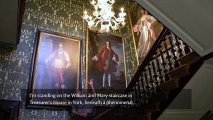 The glass chandelier at Treasurer's House, York (Credit: National Trust)