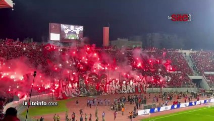 _كراكاج_ مهيب من جماهير الوداد أمام المغرب الفاسي يشعل _الكورفا نور_