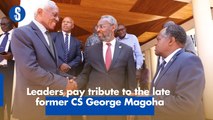 Leaders pay tribute to the late former CS George Magoha