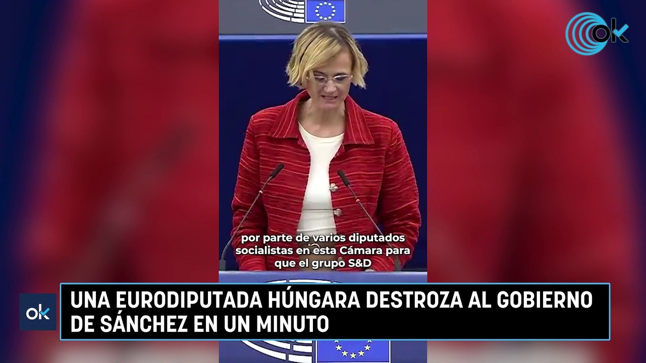 Una eurodiputada húngara destroza al Gobierno de Sánchez en un minuto