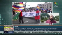 Perú: Segunda jornada de la “Marcha de los Cuatro Suyos” avanza en medio de la represión policial
