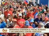 Merideños se movilizan exigiendo el fin de las sanciones contra Venezuela