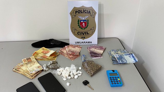 Cocaína e maconha são apreendidas em residência de Maria Helena durante operação da PC