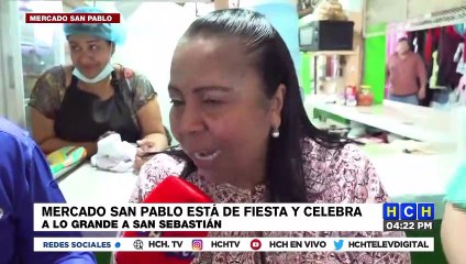 Download Video: Locatarios del Mercado San Pablo celebran a lo grande a su Patrón San Sebastián