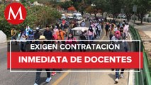 En Chiapas, normalistas marchan para exigir la contratación de personal docente