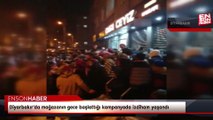 Diyarbakır'da mağazanın gece başlattığı kampanyada izdiham yaşandı