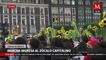 Marcha contra la presencia de la Guardia Nacional en el metro llega al zócalo de la CdMx