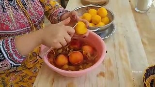 Peach special drink recipe - Daily Routine Village life - Cooking Village Food