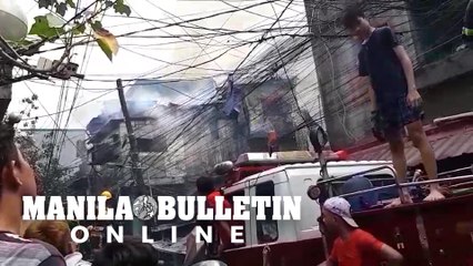 Fire burns a residential area of Sandico St. Tondo, Manila