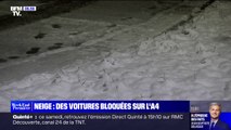 Neige: des véhicules bloqués sur l'A4 cette nuit