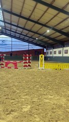 Girl Falls From Horse During Showjumping Training