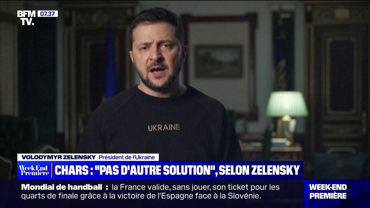 Pour Zelensky, il n'y "pas d'autre solution" que l'envoi de chars lourds à l'Ukraine