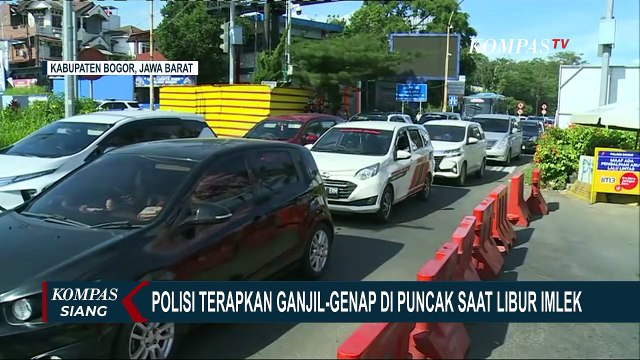 Libur Imlek, Aturan Ganjil Genap Jalur Puncak Diterapkan Hingga Senin Tengah Malam