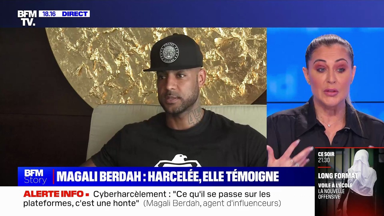 Magali Berdah craque sur le plateau de BFM TV en évoquant le harcèlement dont elle est victime de la part de Booba : "Ca a détruit ma vie... J'ai pensé au suicide"