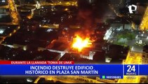 Se registra incendio de código 4 en inmueble cerca a la Plaza San Martín