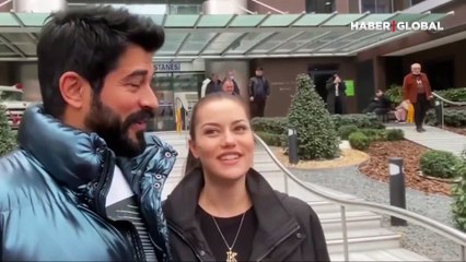Fahriye Evcen ve Burak Özçivit ikinci bebekleri Kerem'le ilk kez görüntülendi!
