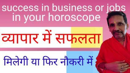 Success in business or jobs in your horoscope