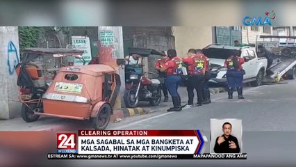 Mga sagabal sa mga bangketa at kalsada, hinatak at kinumpiska | 24 Oras Weekend