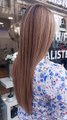 Cheveux longs avec balayage coiffeur coloriste aix en provence