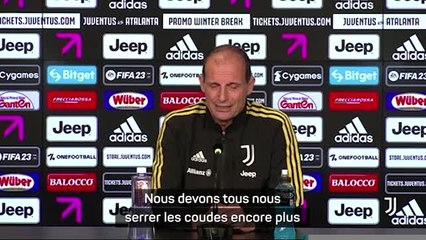 Juventus - Allegri après la sanction : "Nous devons tous nous serrer les coudes encore plus"