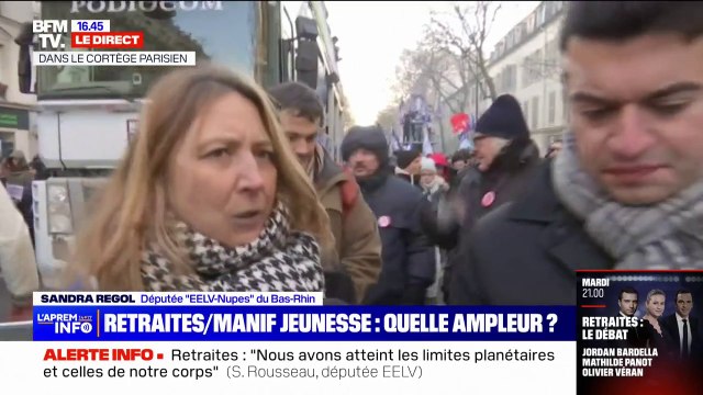 Sandra Regol sur la réforme des retraites: Quand les jeunes se mobilisent pour leur avenir, c'est de notre devoir de relayer leur parole