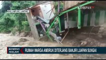 Sungai Kunyi Poliwali Mandar Meluap, Arus Banjir Terjang Rumah Warga Hingga Ambruk!
