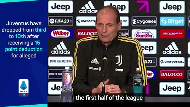 Allegri calls for players to 'pull together' following points deduction