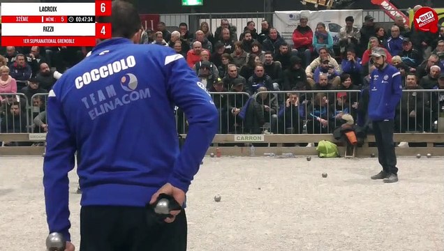 32e LACROIX vs RIZZI : Mini WebTV Grenoble : Supranational de pétanque indoor 2023
