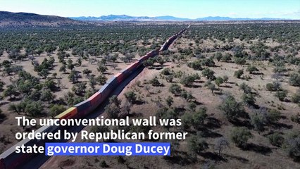 Arizona dismantles shipping container wall on US-Mexico border