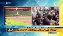 Vandalismo en el Centro de Lima: Manifestantes dejaron cuantiosos destrozos a su paso