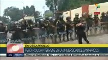 Perú: Policía desahucia la Universidad de San Marcos