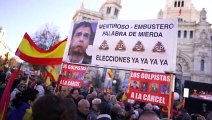 Manifestación de derecha y ultraderecha contra el gobierno español