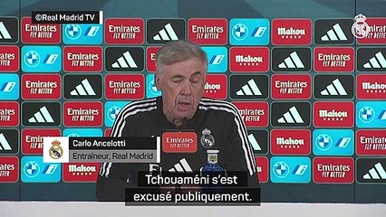 Real Madrid - Ancelotti éteint la polémique Tchouaméni : “Il s’est excusé, c’est terminé”