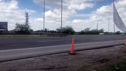 Hicieron un cordón de seguridad en la Autopista para trasladar a un bebé de urgencia
