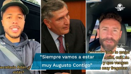 Circula grabación de futbolistas mandando mensajes de apoyo a Adán Augusto López