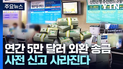 연간 5만 달러 외환 송금 사전 신고 사라진다 / YTN