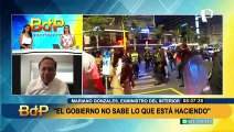Mariano Gonzáles: “En medio de las protestas se han infiltrado elementos vinculados a economías ilegales”