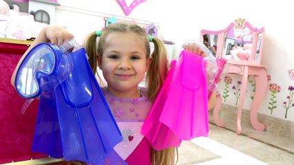 Diana and Roma Funny Swim Story Cartoon for Kids