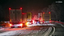 Caos en las carreteras de Alemania y Croacia por las intensas nevadas