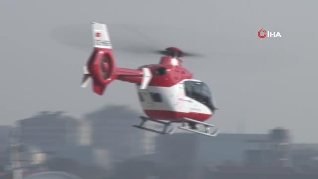 Ambulans helikopterler adeta bir hava hastanesine dönüşüyor