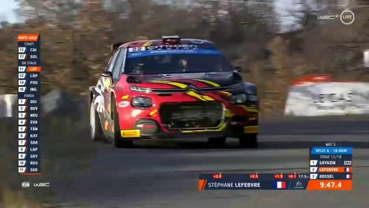 WRC Monte Carlo 2023 SS13 Lefebvre Maximum Attack Big Moment
