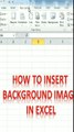 How to insert background image in Excel