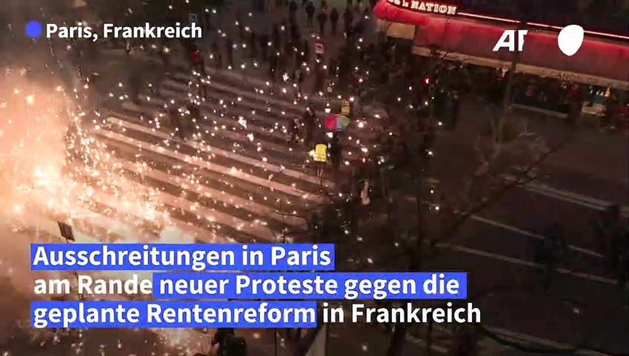 Ausschreitungen bei Protesten gegen Rentenreform in Paris