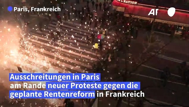 Ausschreitungen bei Protesten gegen Rentenreform in Paris