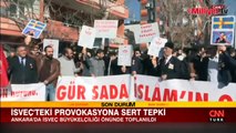 TÜGVA Gençlik Kolları üyeleri Kur’an-ı Kerim yakılmasını protesto etti