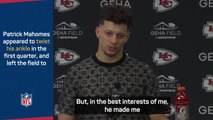 Mahomes provides positive update on ankle injury